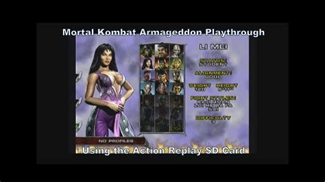 Mortal Kombat Deadly Alliance Li Mei Playthrough Using The Action