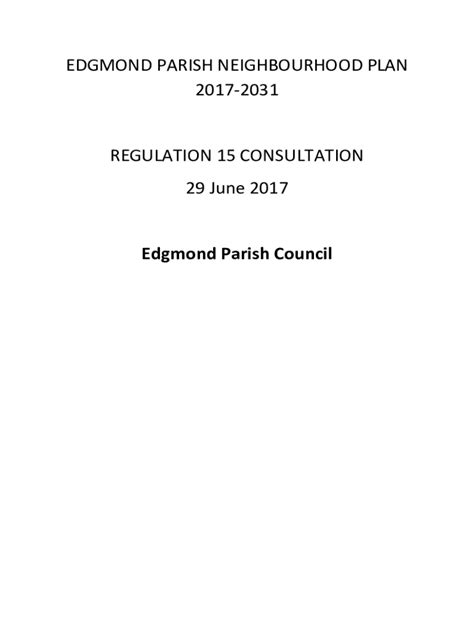 Fillable Online Edgmond Parish Neighbourhood Plan Fax Email Print