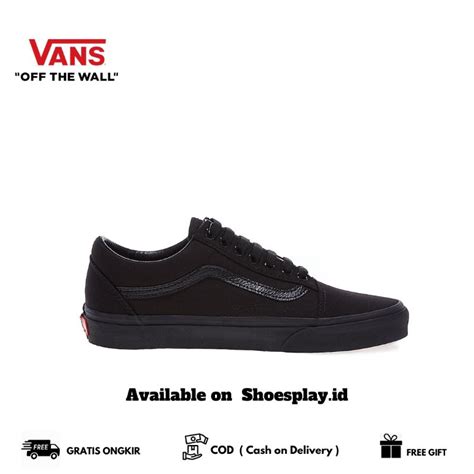 Jual Vans Old Skool Classic Full Black Original Shopee Indonesia