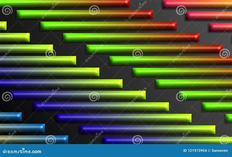 Colorful Rainbow Bars Background - Abstract Dimensional Shapes ...