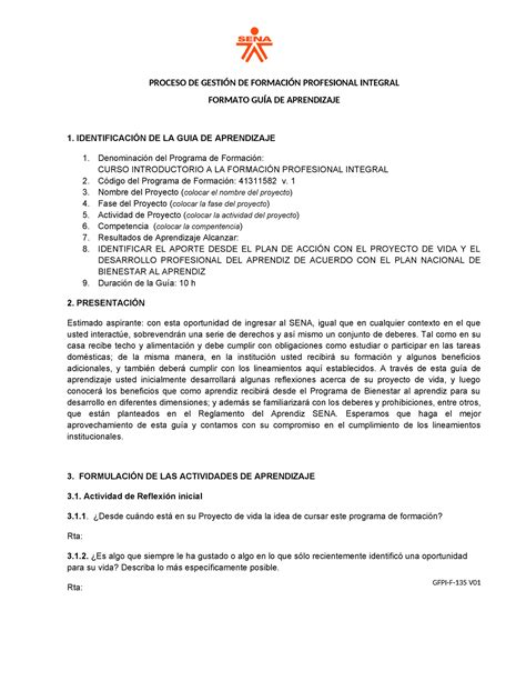 Gfpi F Guia De Aprendizaje Bienestar Al Aprendiz Gfpi F