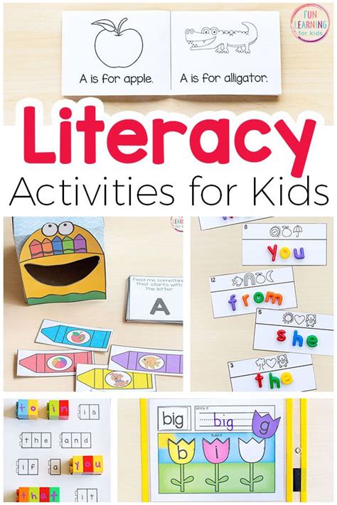 Printable Literacy Activities For Preschoolers