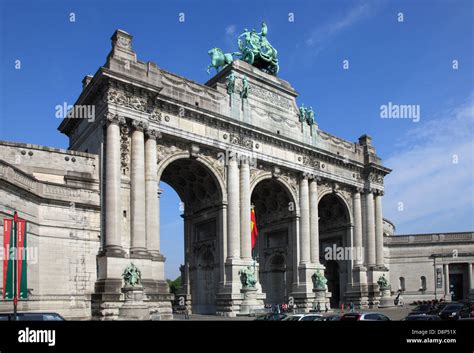 Belgium; Brussels; Parc du Cinquantenaire, arch, museum Stock Photo - Alamy