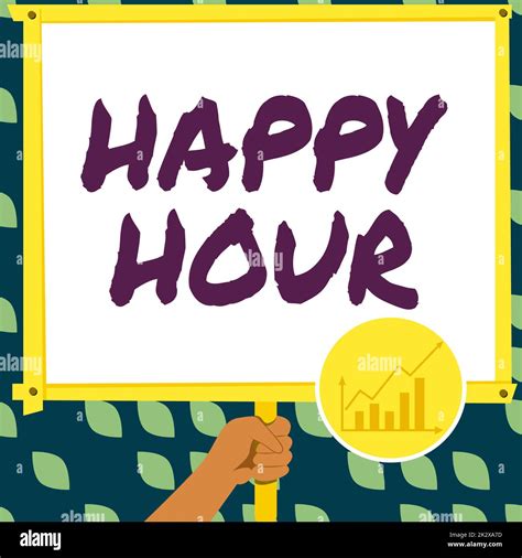 Hand Writing Sign Happy Hour Business Approach Spending Time For