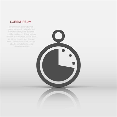 Icono De Temporizador De Reloj Vectorial En Estilo Plano Pictograma De