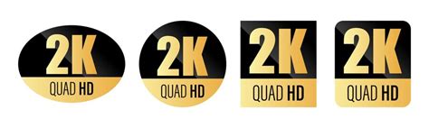 Premium Vector 2k Quad Hd Icon Vector 2k Symbol Of High Definition