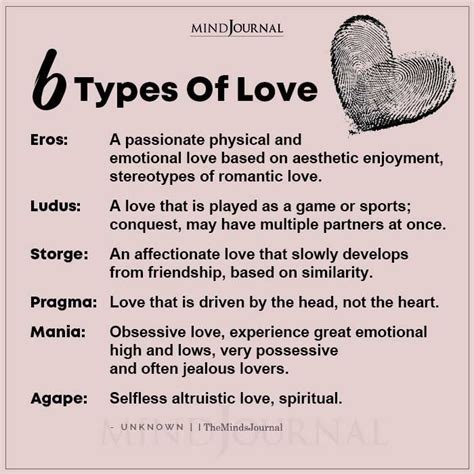 The 6 Types Of Love - Love Quotes, Relationship Quotes | Love texts for ...