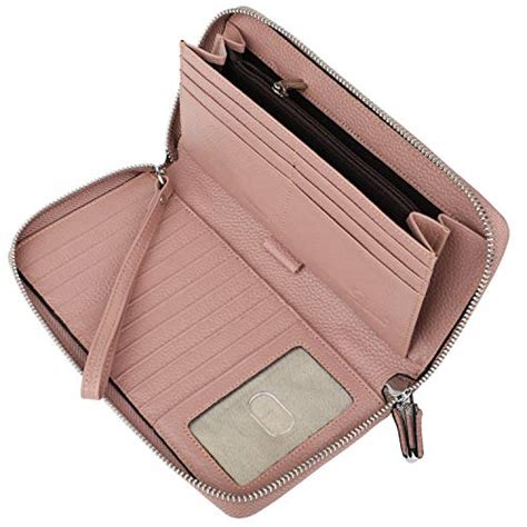 Lavemi Womens Rfid Blocking Leather Large Capacity Zip Around