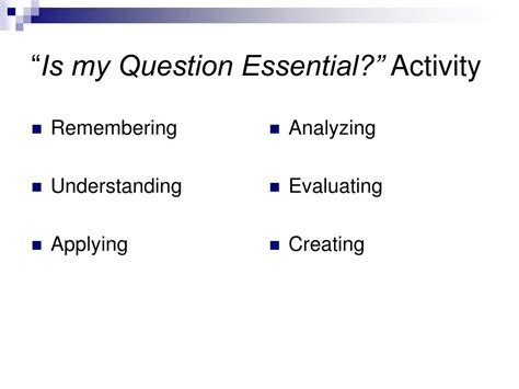 Ppt From Objective To Essential Question Powerpoint Presentation Free Download Id6740506