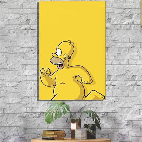 Placa Quadro Decorativo Simpsons Homer Correndo Pelado