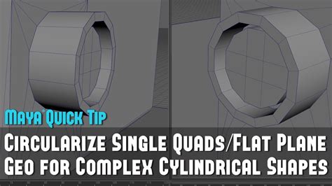 Maya Quick Tip Circularize Single Quads Flat Plane Geometry For