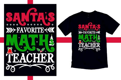 Math Teacher Christmas T Shirt Design Graphic By Anees Store