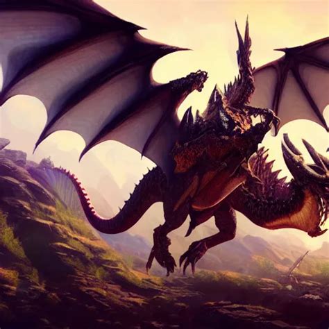 Shagaru Magala From Monster Hunter Flying Lizard Stable Diffusion