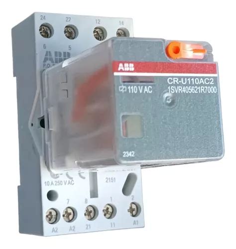 Relé Encapsulado Abb 110vac 8 Pines Con Base Octal 10a 250v Meses