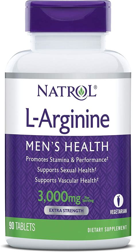 Natrol L Arginine Tablets Promotes Stamina And Performance Supports Sexual And