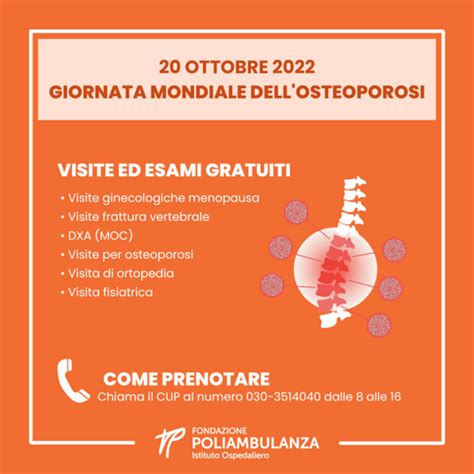 20 Ottobre 2022 Giornata Mondiale Osteoporosi