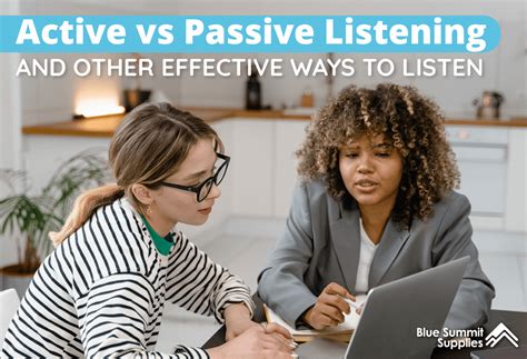 Active Vs Passive Listening Active Listening Activities And Other E