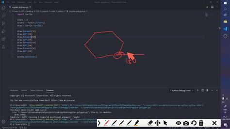 Drawing Any Regular Polygon In Python Youtube