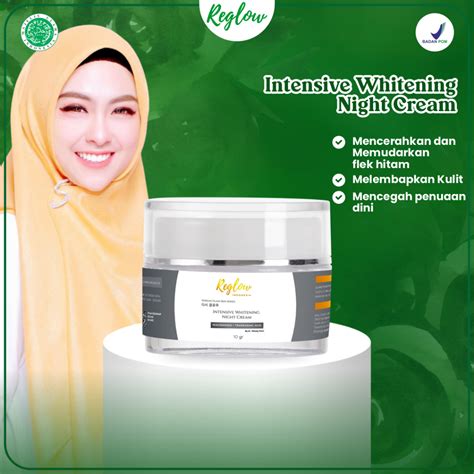 Jual Intensive Whitening Night Cream Mencerahkan Wajah Menyamarkan Flek