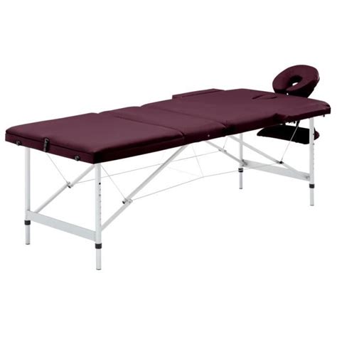 Table De Massage Pliable 3 Zones Aluminium Violet Vin Cdiscount Santé