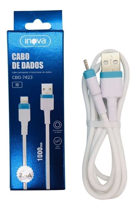 Cabo Carregador Para iPhone Celular Inova Dados Rápido Turbo Mercado