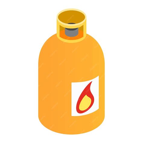 Premium Vector Gas Bottle Isometric 3d Icon Orange Container With