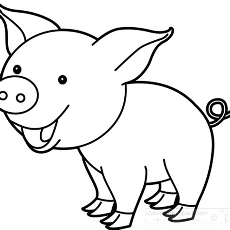 Pig clipart outline, Pig outline Transparent FREE for download on ...