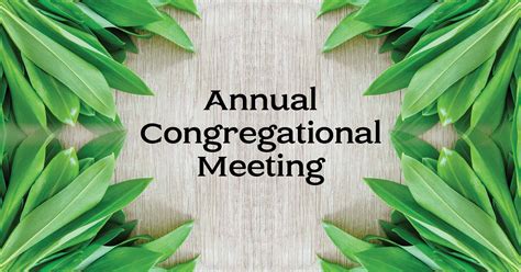 Annual Congregational Meeting First Presbyterian Church Of Lakeland