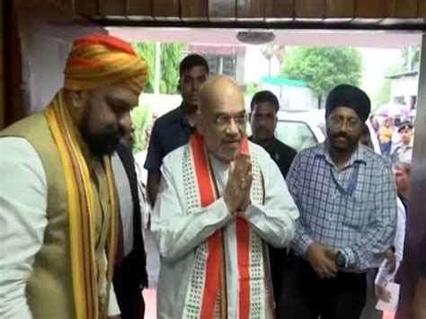 Amit Shah Reaches Patna For Day Long Visit To Lakhisarai