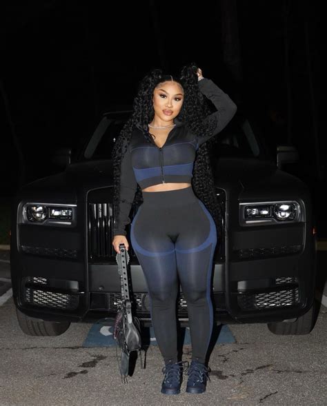 Ari Fletcher Keeps It Stylish Matches Her Black Rolls Royce Cullinan