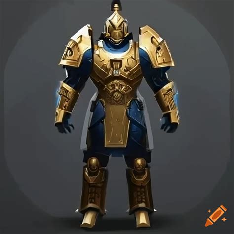 Golden Armored Adeptus Custodes With Dynamic Lighting On Craiyon