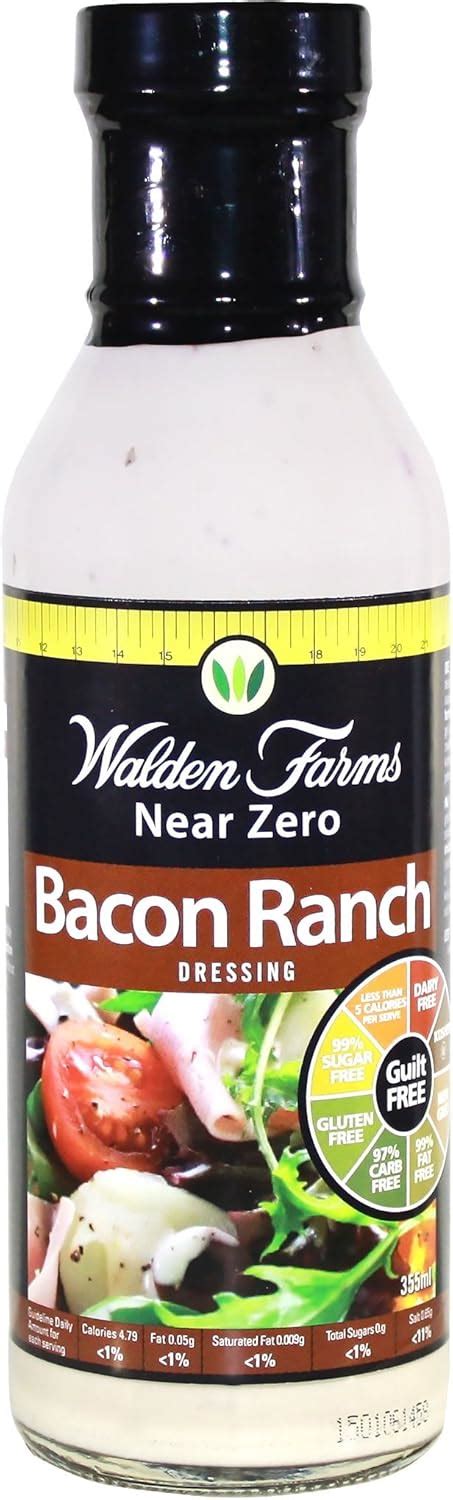 Amazon Walden Farms Bacon Ranch Dressing 12 Oz 2 Pack Grocery