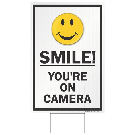 SmartSign SMILE You Re On Camera Sign Wayfair