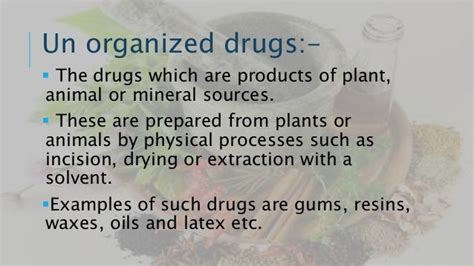 Classification Of Crude Drugs Pharmacognosy