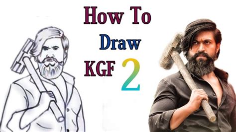 Kgf 2 Yash Drawing Kgf 2 Rocking Star Yash Drawing Easy Drawing