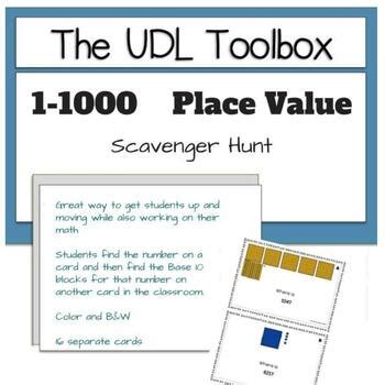 Place Value Scavenger Hunt 1 1000 By The UDL Toolbox TPT