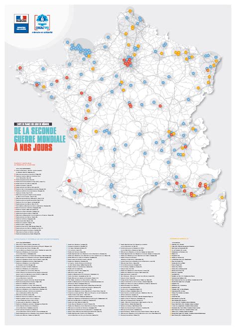 Carte De France Des Lieux De M Moire Chemins De M Moire