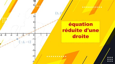 3ème année collège cours équation réduite d une droite