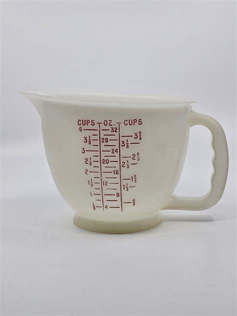 Vtg Tupperware Mix N Store Cup Liter Measuring Cup Pitcher