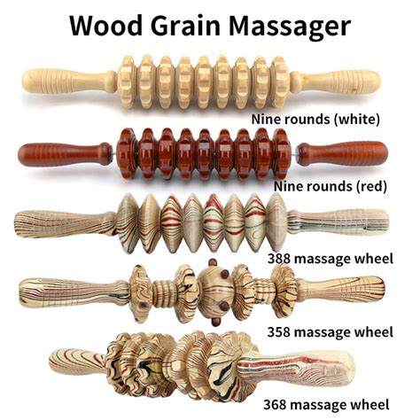 Wooden Nine Wheel Massage Wheel Massager Back Massage Wheel Abdomen