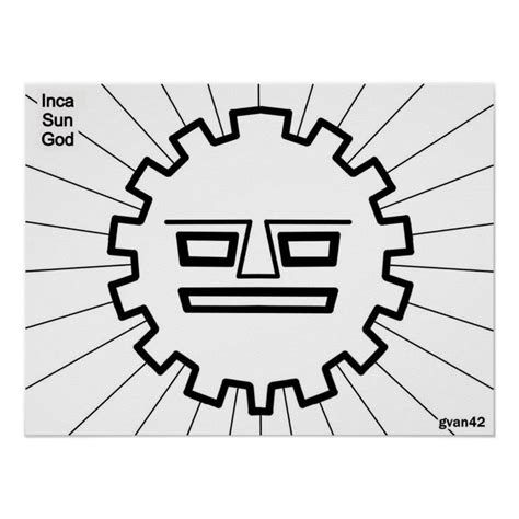 Inca Sun God Poster | Zazzle | Inca, Sol