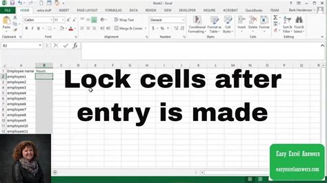 How To Lock Cells After Entry Is Made In Excel Youtube