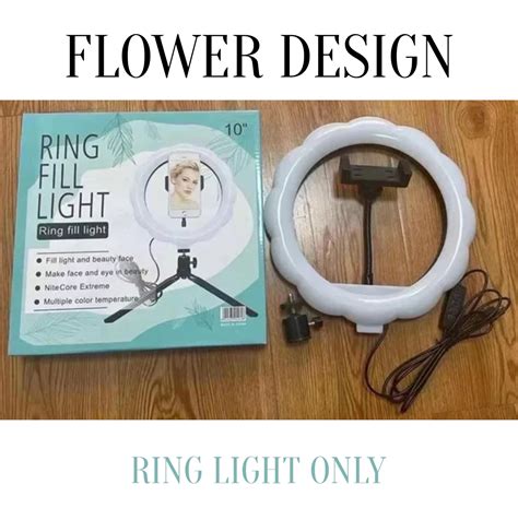 10 Inch Beauty Ring Light For Smartphones With Tripod 2cm Selfie Led