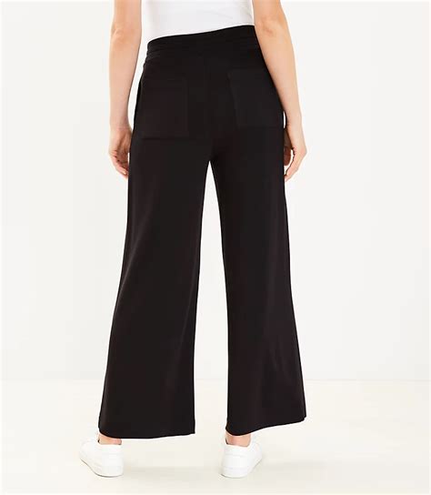 Lou And Grey Signaturesoft Drawstring Wide Leg Crop Pants