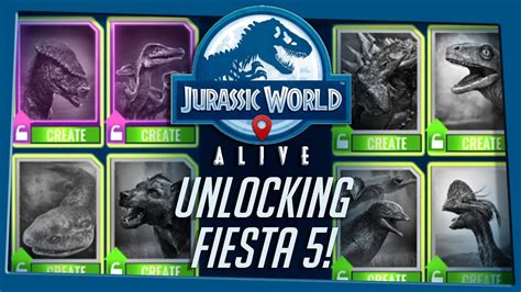 Unlocking Fiesta 5 🎉 Jurassic World Alive Youtube