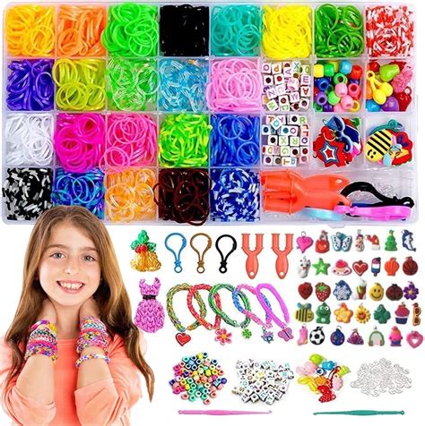 Kit De Pulsera De Goma El Stica Kit Para Hacer Pulseras Ni As