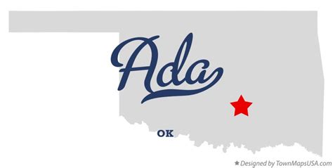 Map of Ada, OK, Oklahoma