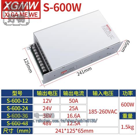 明緯12v36v48v開關電源24vs 800w2000w直流大功率1500w變壓器明偉 樂購好物 樂天市場rakuten