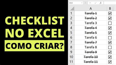 Como Fazer Um Checklist No Excel Image To U