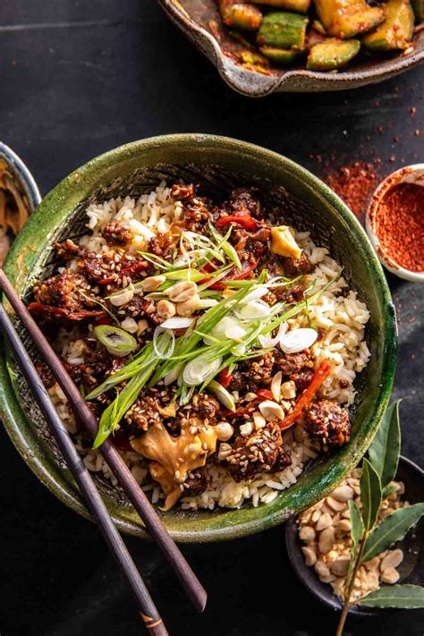 Minute Korean Gochujang Beef Bowls Half Baked Harvest